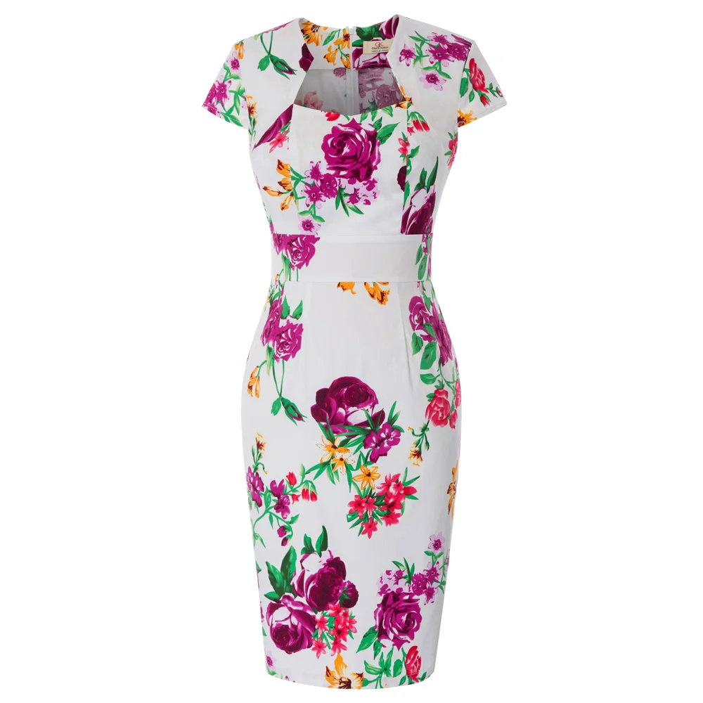 Grace Karin Cap Sleeve Hips-wrapped 50s Retro Vintage Womens Flower Cotton  Bodycon Dresses - Buy Flower Dresses Women,Womens Cotton Dresses,Bodycon  Dress Product on Alibaba.com