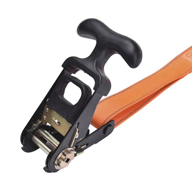 2" Gs Certified Self Retractable Ratchet Tie Down 2t Lashing Strap Belt