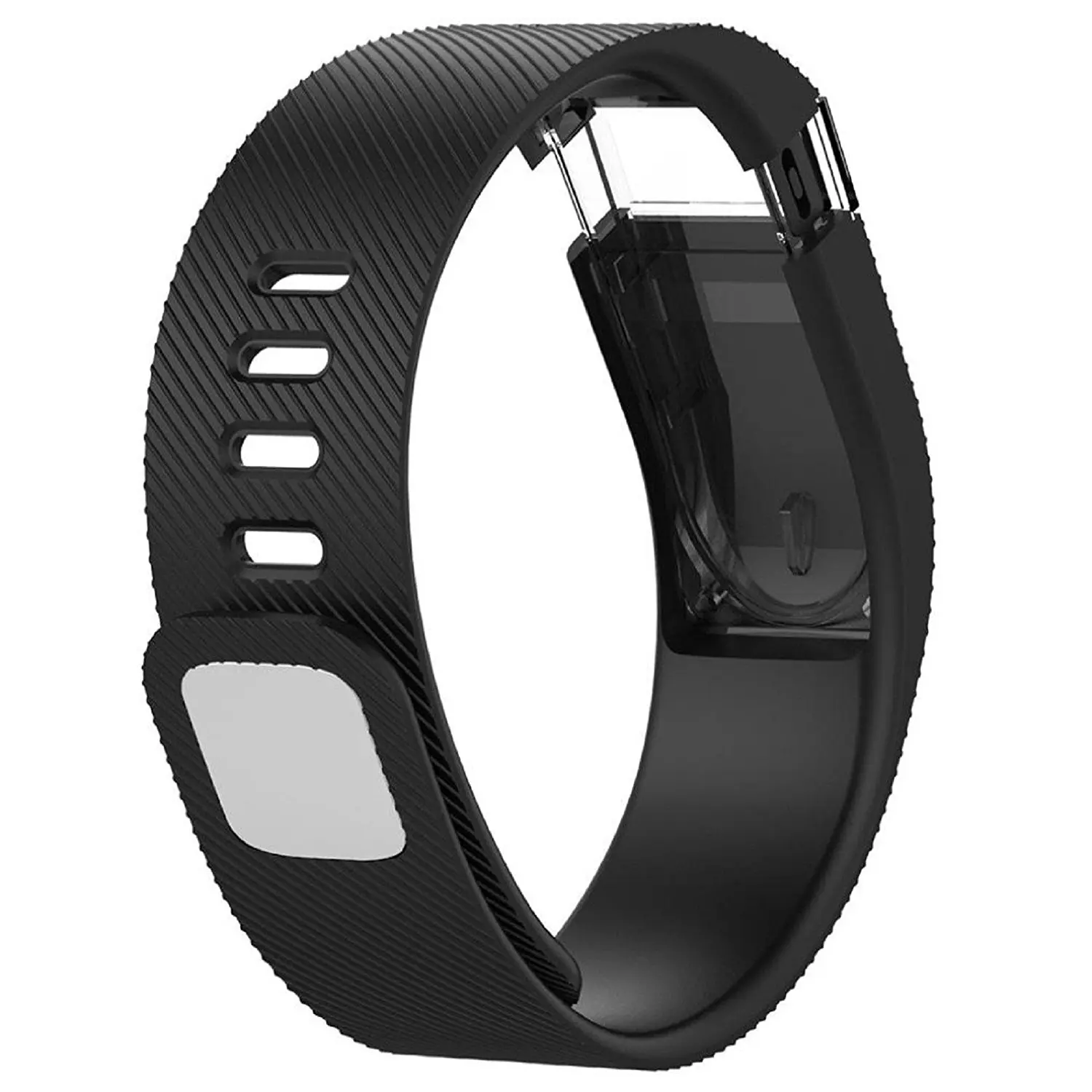 Owill Replacement Silicone Band Rubber Strap Wristband Bracelet For Fitbit Charge, Band Length: 160-225MM (Black)