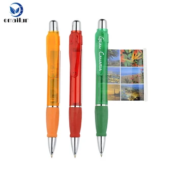 Moq 1000 Cheap Promotional Pen With Pull Out Paper Retractable Ad