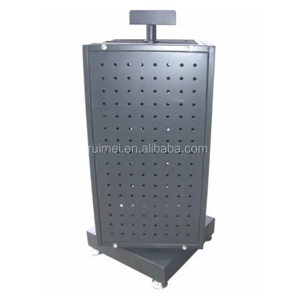 Customized Metal 3 Sides Rotating Pegboard Floor Display Buy Pegboard