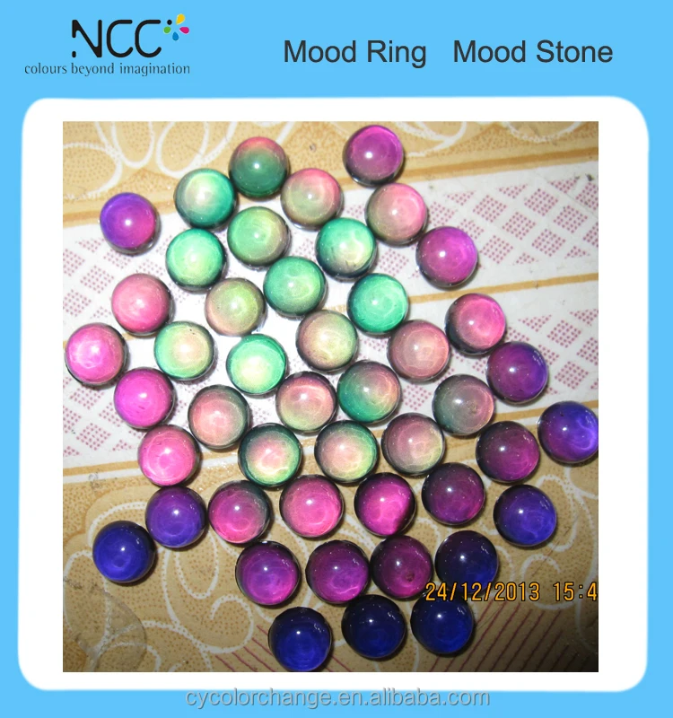 
Hot selling 12 color high quality mood ring mood stones ring adjustable jewelry 