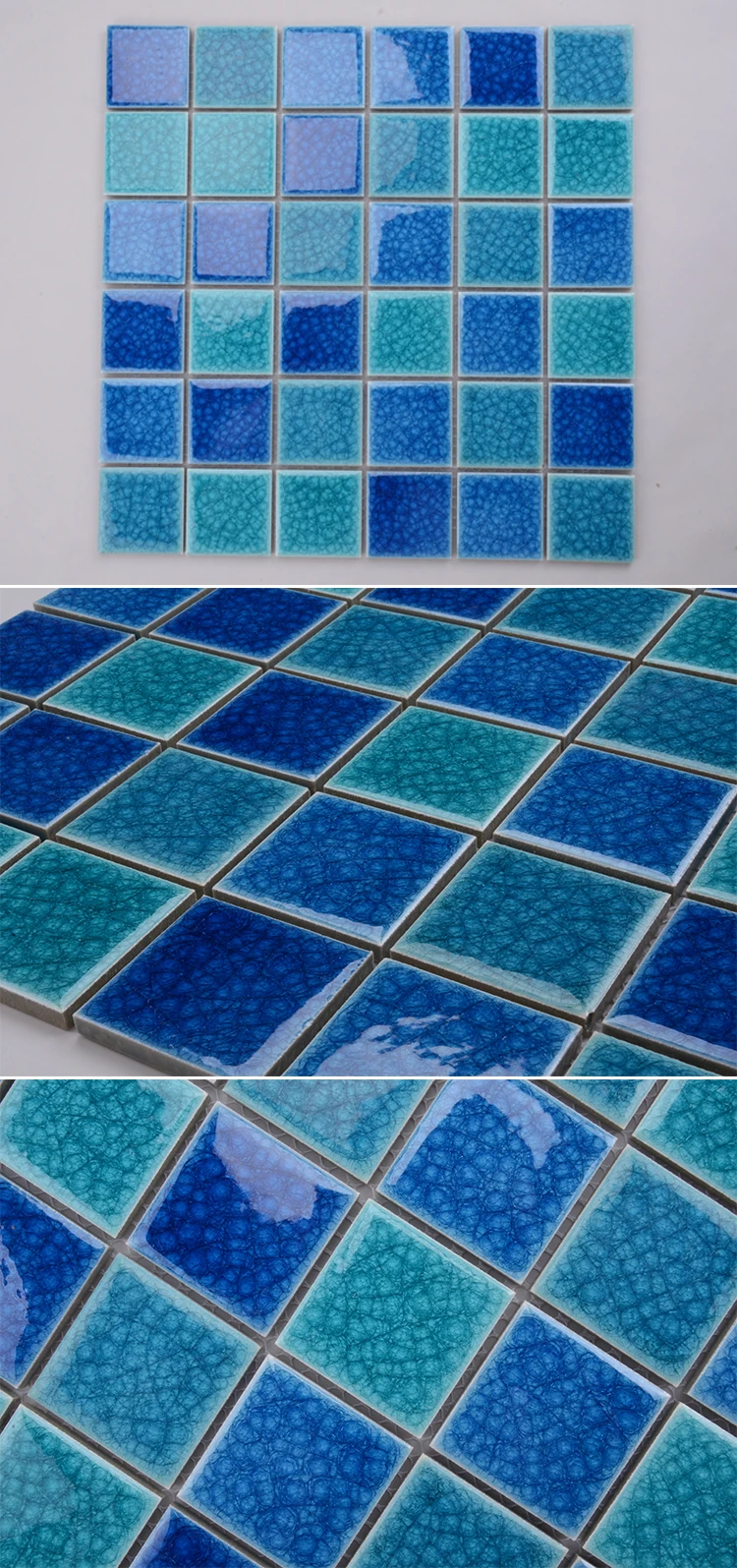 decorative mexican discount blue and green 6x6 porcelain pool tile