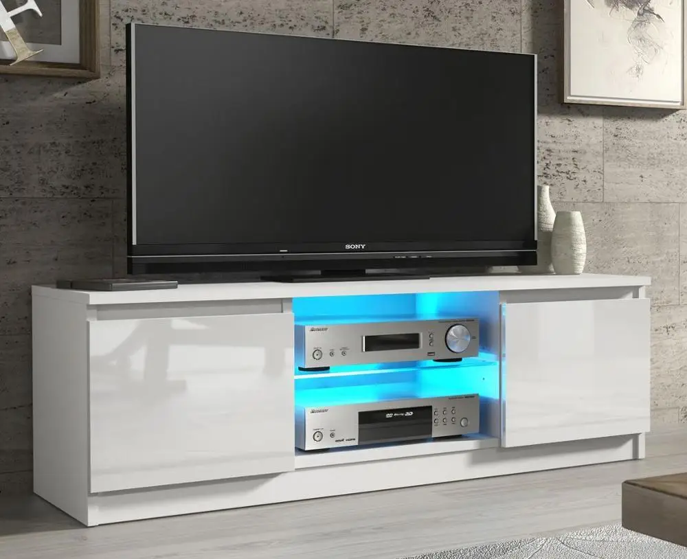 W Tv 1200 Gl Shelf White High Gloss Led Cabinet Unit Stand W Tv 1200 Gl Shelf White High Gloss Led Cabinet Unit Stand