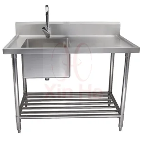 Freestanding Commercial Stainless Steel Kitchen Sink