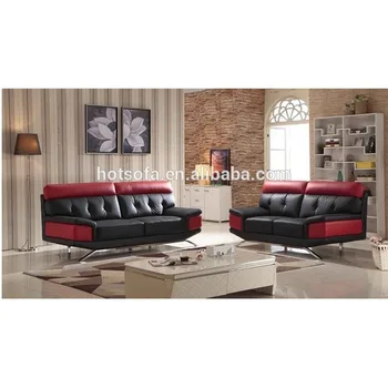 New Modern 3 2 1 Black And Red Leather Sofa Design For Living Room New Modern 3 2 1 Black And Red Leather Sofa Design For Living Room Furniture