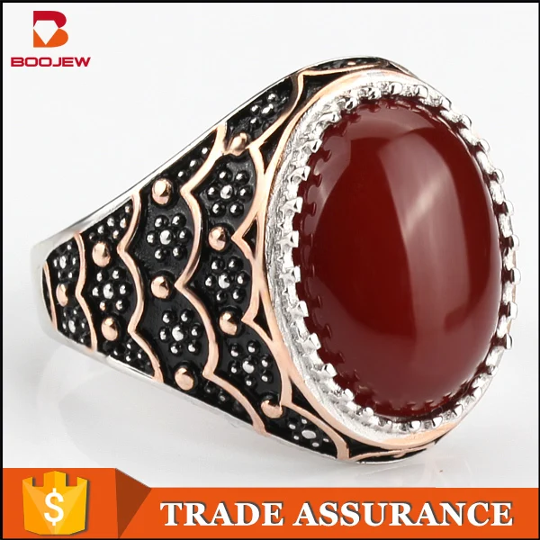 2015 Fashion Jewelry Men's Rings With Big Stones Platinum Rings Islamic