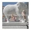 Antique Life-size White Marble Elephant Statues For Sale