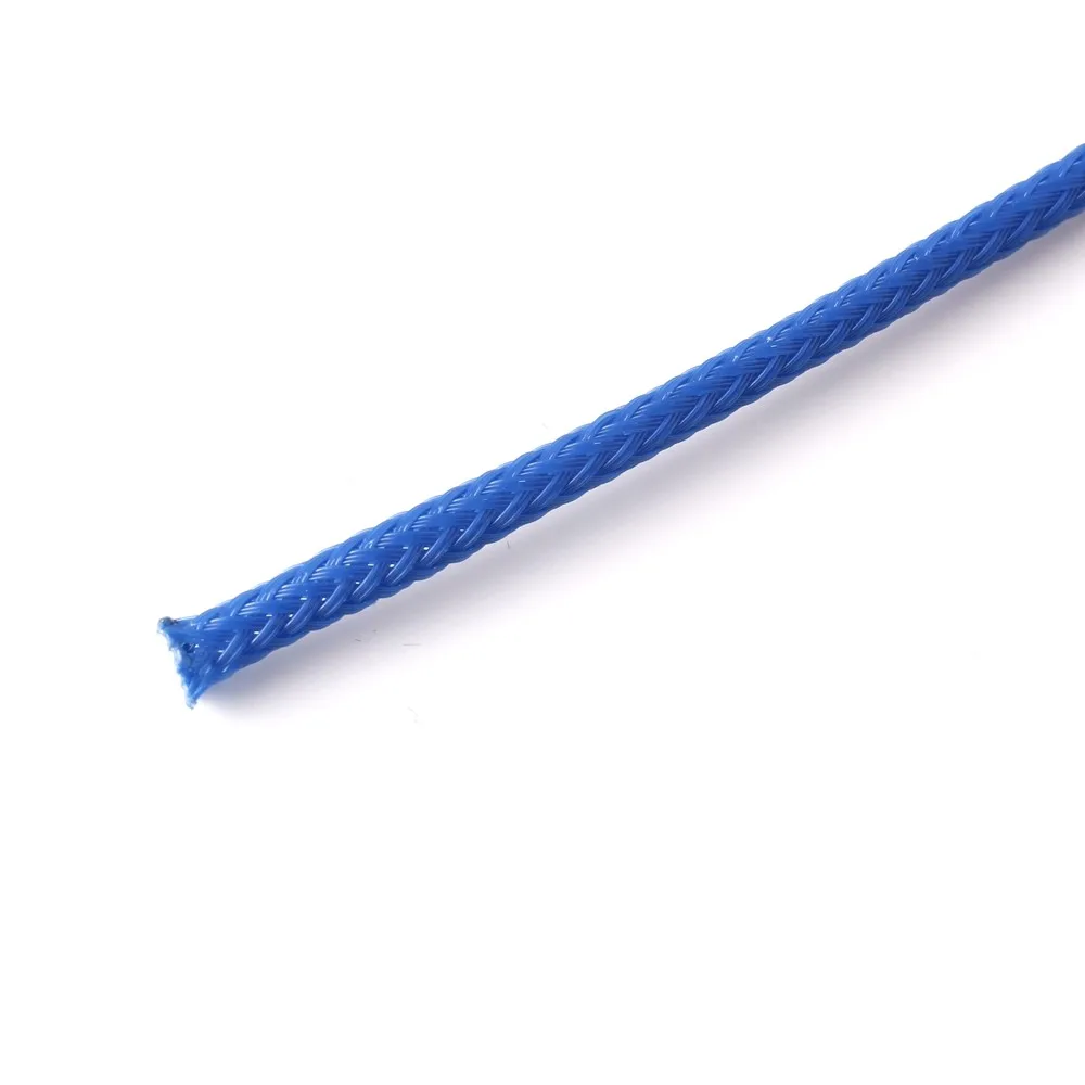 2.5毫米 blue split woven cable management wrap sleeving