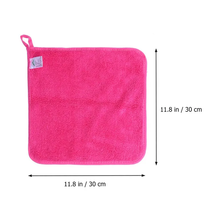 Hanging Hand Towels Thickened Microfiber Coral Fleece Absorbent Fast Dry Towel Soft Dish Wipe Cloth for Home Kitchen Bathroom