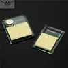 Jade Glass Notepad Holder Clock for Business Table Gift