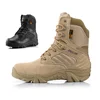 Black Sand Color Leather Outdoor Military Army Police Infantry Walking Hunting Men Combat Tactical Boots