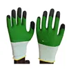 Finger top dipped nitrile double latex coating safety working gloves