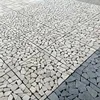 Disorderly Black Limestone Crazy Culture Walkway Paving Stone Carved Floor Tile Mosaic For American Garden Art Decoration