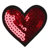 Custom embroidered patches pattern sequin heart
