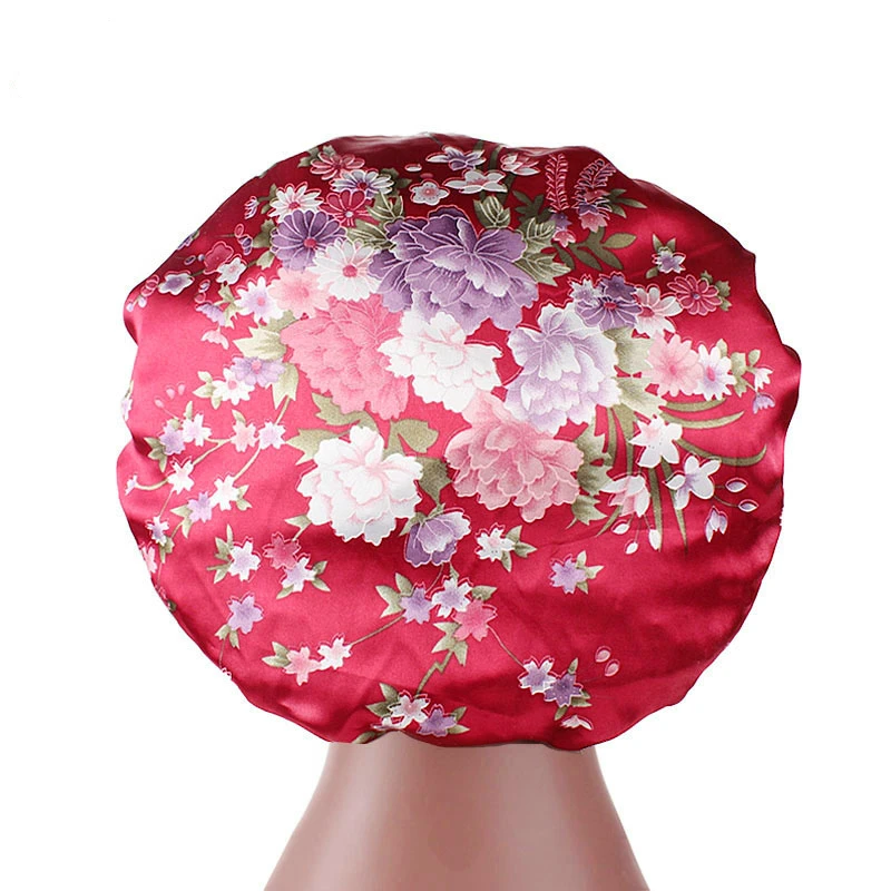 Print Silk Hair Sleep Cap Medical Hair Cap Satin Buy Print