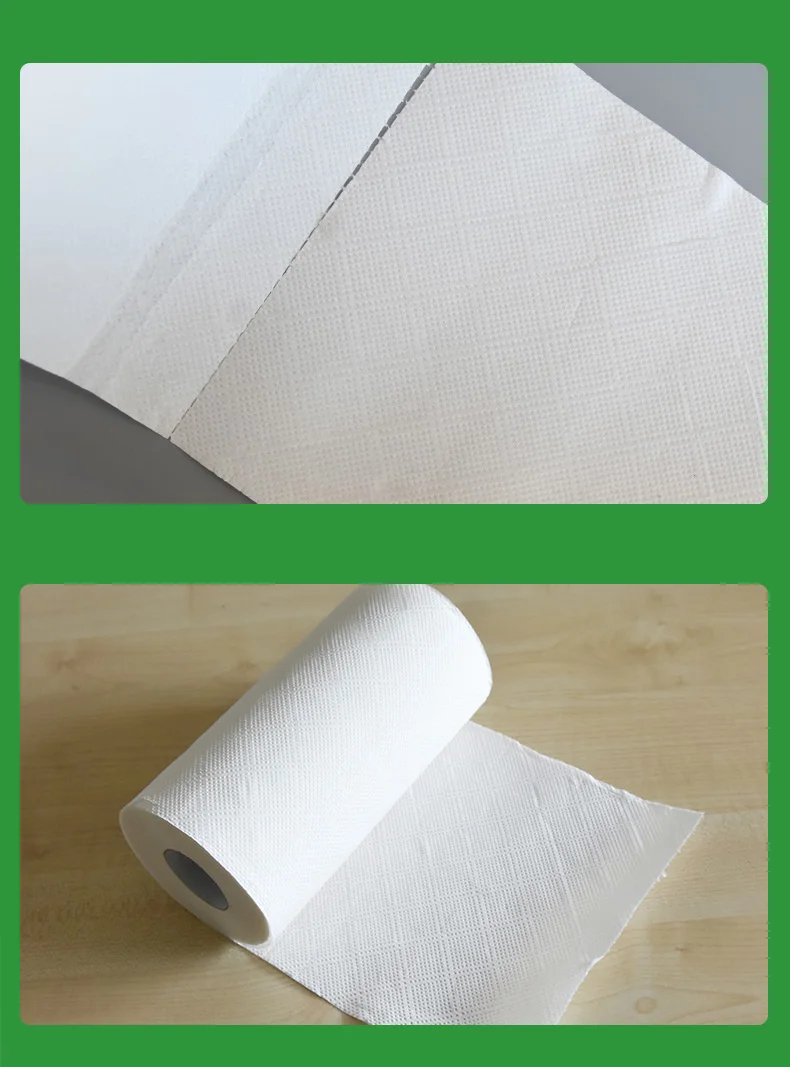 Factory Outlet Kitchen Paper Roll Towel 2ply Virgin Wood Pulp Kitchen