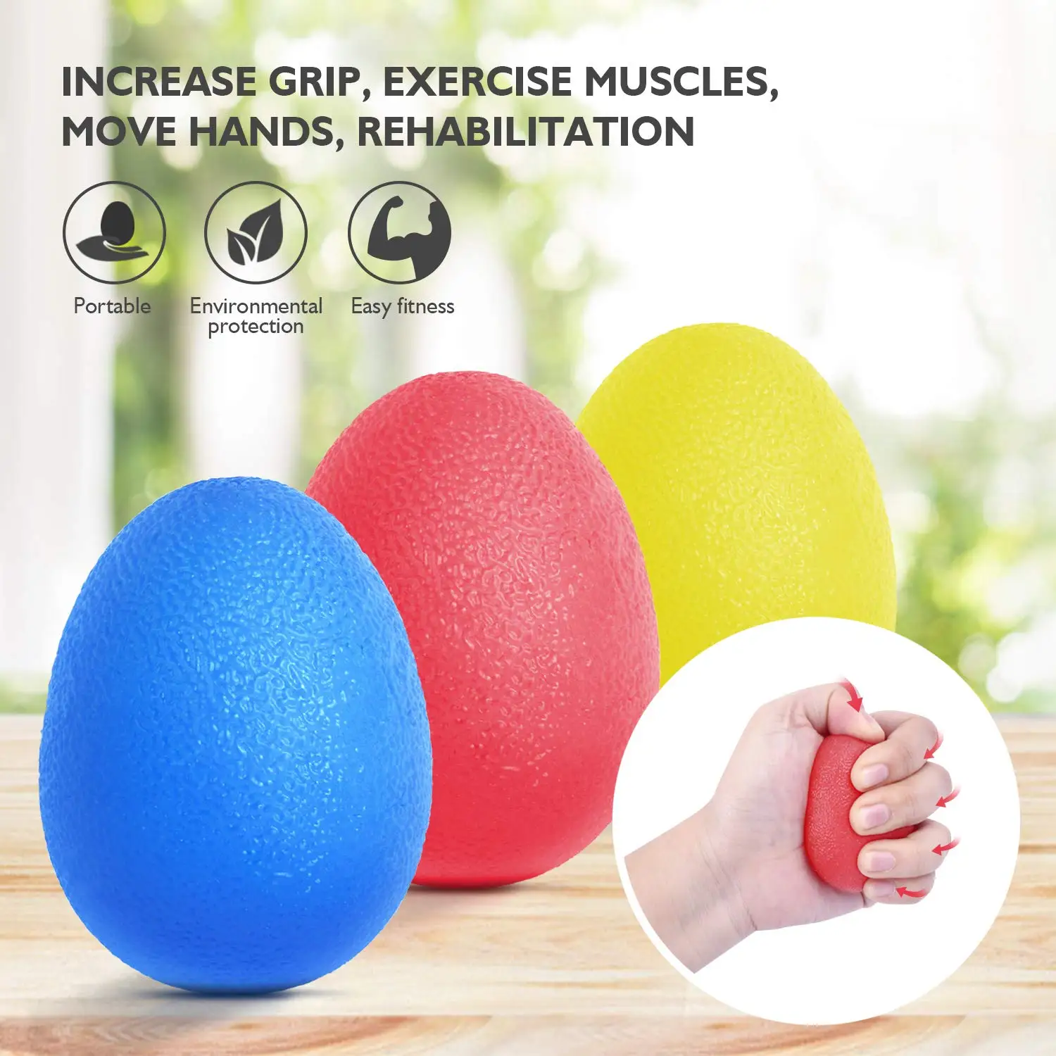 Stress Relief Increase Strength Newlemo Hand Exercise Stress Balls Improve Dexterity Hand Strengthener,3 Stress Balls and 3 Finger Stretchers for Adults and Kids 