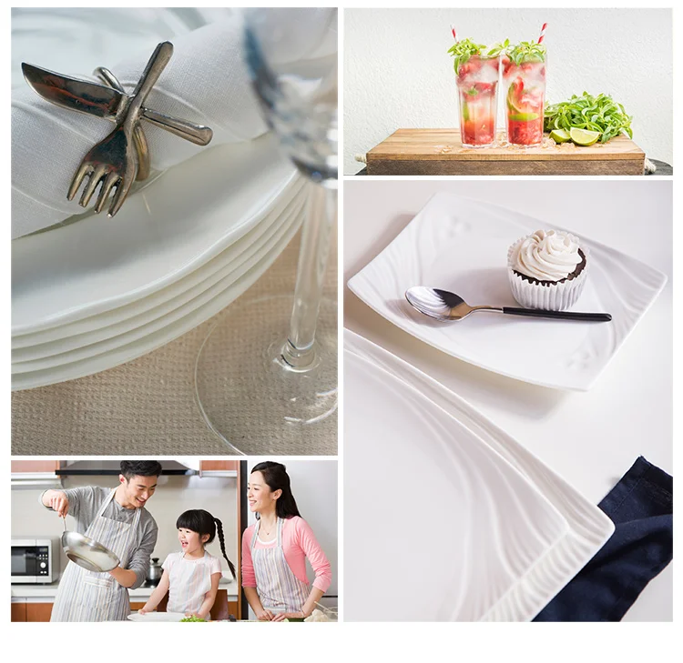 Shenzhen Tableware Restaurant Porcelain Rectangle Dinner Plate