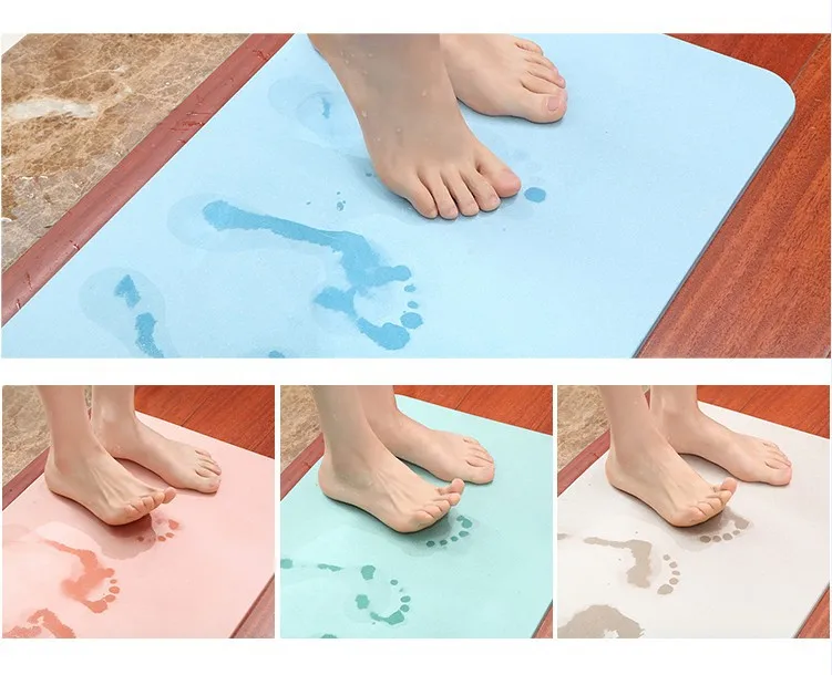 Diatom Mud Floor Mat Anti Slip Absorb Diatomite Earth Bath Mat - Buy 