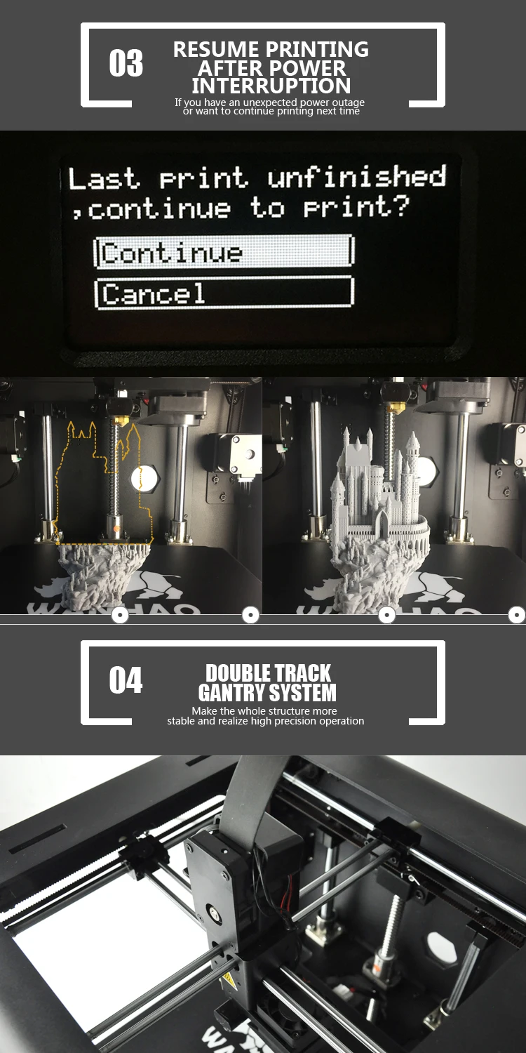 impresora 3d WANHAO D6plus kit 3D printer with auto leveling