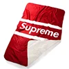 HOT SALE High Quality polyester supreme pattern knit sherpa throw blanket LYKB045