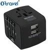 Universal Dual USB Multi Plug Travel Adapter, Led light travel universal adapter,universal travel adapter with usb
