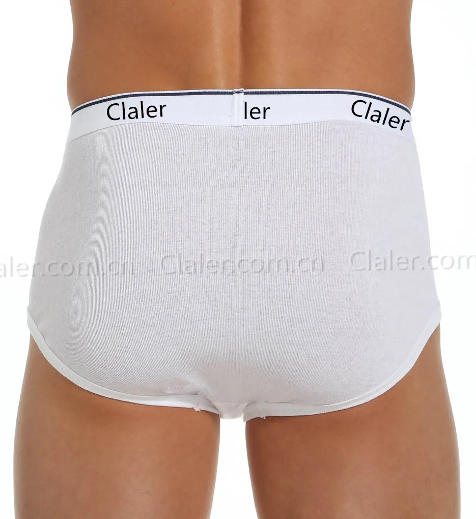 White Front Open Mens Underwear Boxer Organic Cotton Underwear Men Cl
