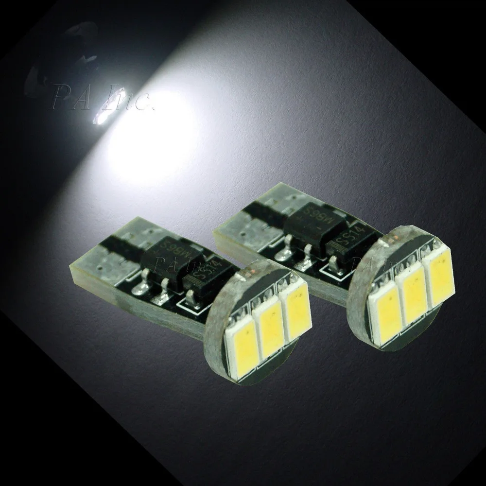 PA  12V T10 3 SMD-5630 LED For Auto Car License Plate Tail Sidelight Dashboard Gauge Light Lamp Bulb