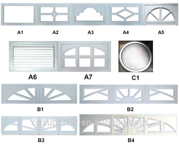Alta calidad ventanas para puerta de garaje seccional de China / de la