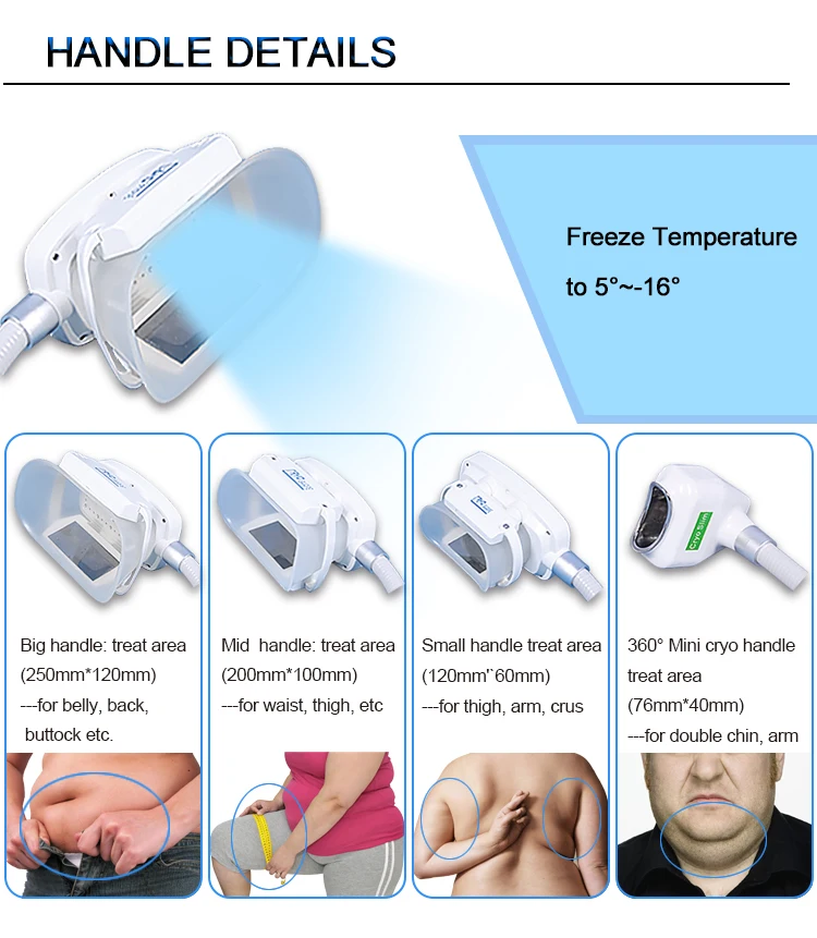 Dual handle work at the same time Criolipolisis machine fat freezing cellulite remove equipment