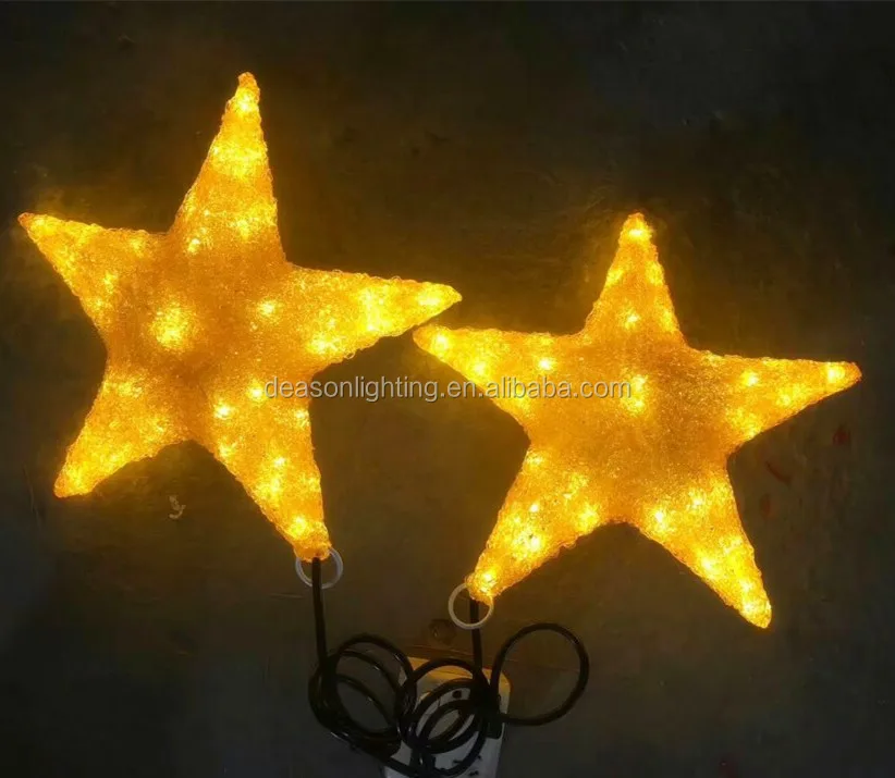 Acrylic 3D LED Star Motif Light - Perfect for Holiday Decor