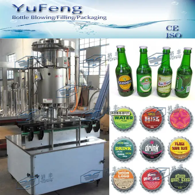 6 Heads Glass Bottle Beer Sealing Machine/beer Sealer/beer Filling Line