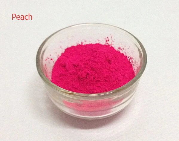 NEON Peach Color Shiny Fluorescent Phosphor Powder Decoration Pigment Material for Nail Polish Painting Printing