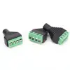 female Gold-plated 3.5mm audio stereo connector to 4-pin terminal with screw for leg light