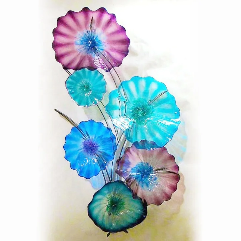 Hand Blown Murano Glass Elegant Tiffany Stained Hanging Plates Dale