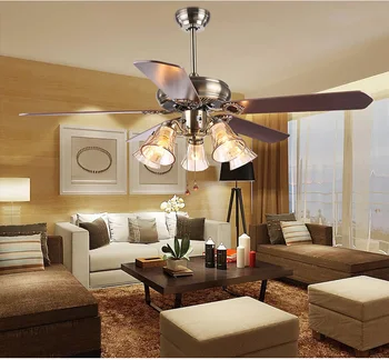 52 Low Profile Flush Mount Wood Blade Hot Sale Ceiling Fan With