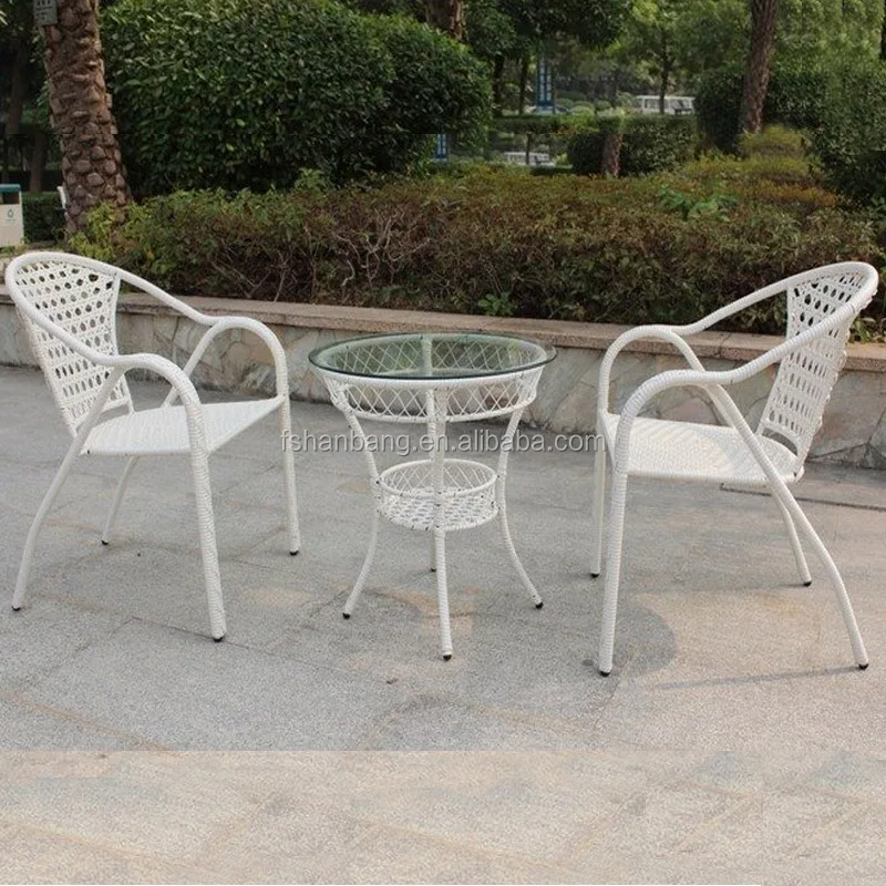Cheap Outdoor Rattan Round Dining Table And Stackable Chair Sets Buy