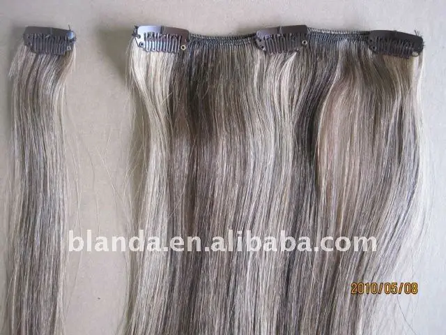 clip in human hair extensions grey