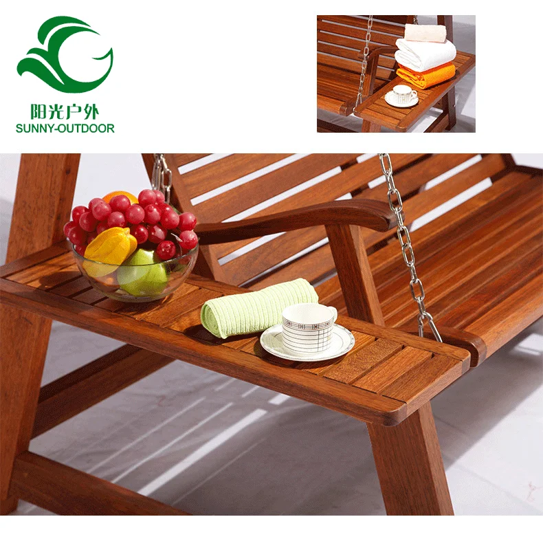 Factory Manufacturer Pakistani Style Outdoor Patio Wooden Hanging Swing