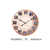 Skeleton large metal iron and color mdf numbers wall clocks