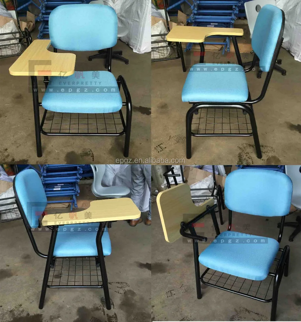 New Design School Chair With Writing Pad,School Chair With Armrest