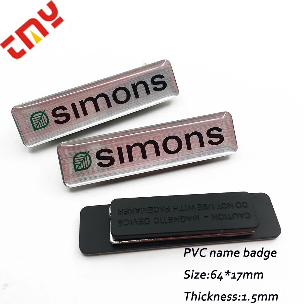 Cheap Custom Printed Blank Plastic Pvc Name Badge Name Tag