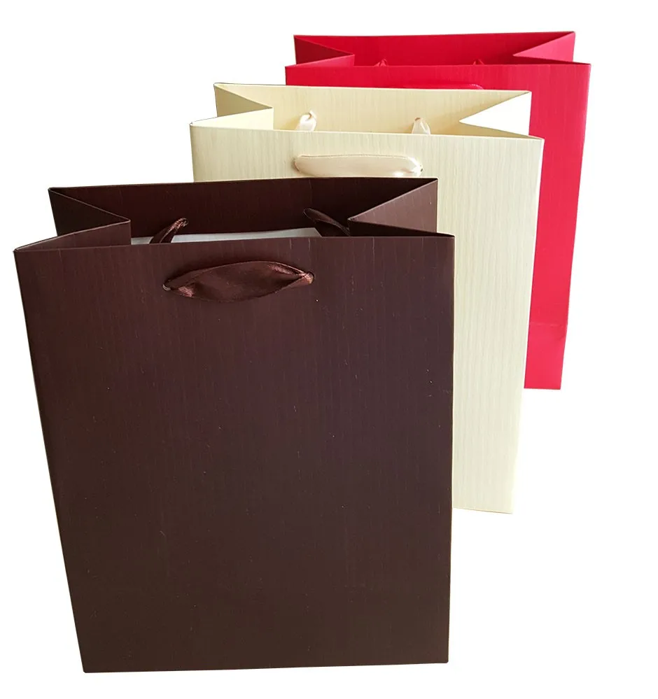 Download Red Paper Shopping Gift Paper Bag With Ribbon Handle - Buy Red Paper Bag,Red Shopping Bag,Red ...