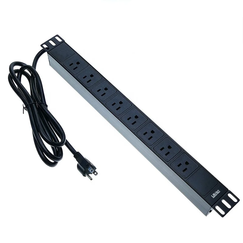 1u 19 Inch 8 Outlets American Aluminum Socket Rack Pdu