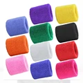 2PCs Terry Cloth Wristbands Sport Sweatband Hand Band Sweat Wrist Support Brace Wraps Guards For Gym