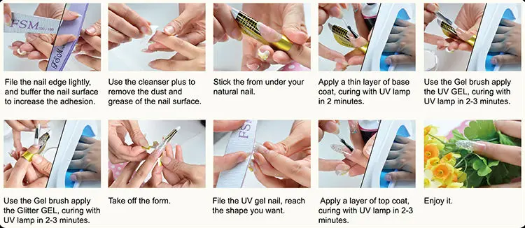 How To Do Gel Nails Extensions Step By Nail Art Ideas Clip Fake Acrylic Nail Extensions