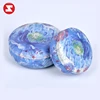 Copper color thin round metal tin box for packing candy
