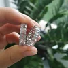 925 sterling cubic zircon eternity band ring for women