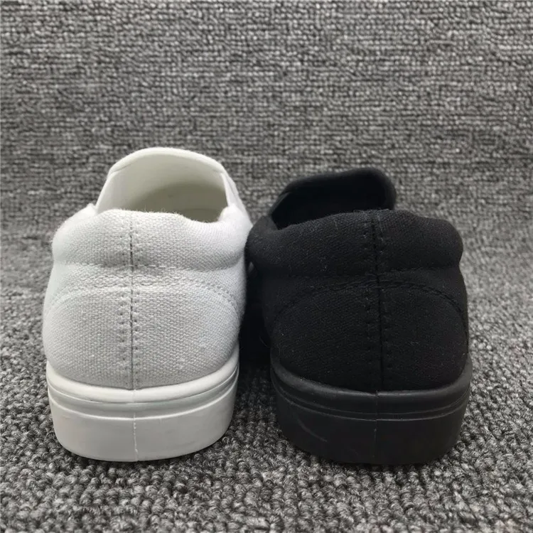 white plain canvas shoes